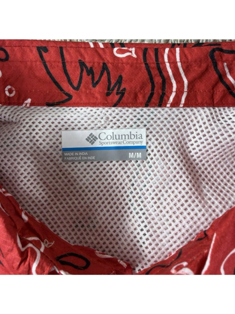 Columbia Georgia Bulldogs Super Slack Omni-Wick Button-Up Shirt Red Men’s Size M - Picture 3 of 8